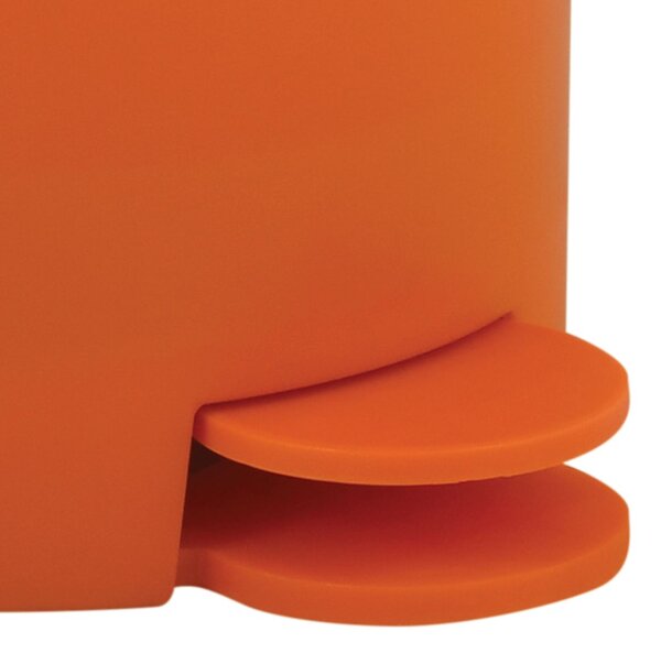MSV pedálový odpadkový koš OSAKI, matný oranžový, plast, 3 L