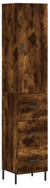 Skříň highboard kouřový dub 34,5 x 34 x 180 cm kompozitní dřevo 3198862