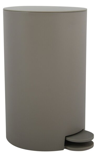 MSV pedálový odpadkový koš OSAKI, matný šedohnědý, plast, 3 L