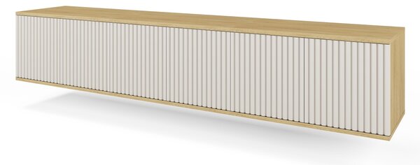 Závěsný TV stolek Bello 210 cm - dub/kašmír