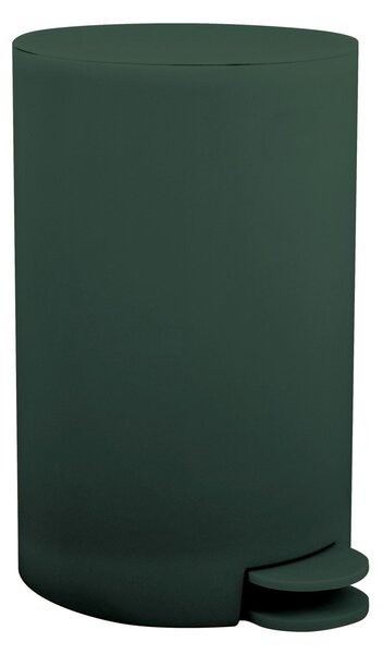 MSV pedálový odpadkový koš OSAKI, matný tmavě, zelený plast, 3 L
