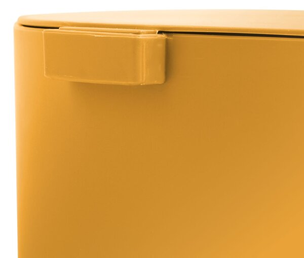 MSV pedálový odpadkový koš OSAKI, šafránově žlutý, plast, 3 L
