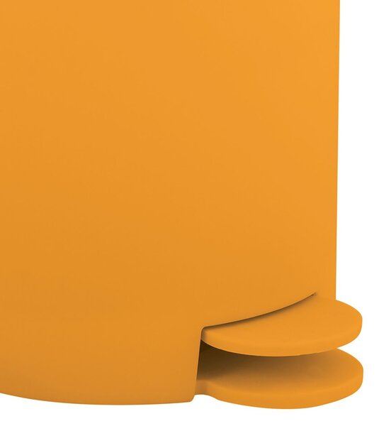MSV pedálový odpadkový koš OSAKI, šafránově žlutý, plast, 3 L