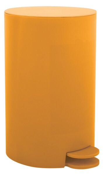 MSV pedálový odpadkový koš OSAKI, šafránově žlutý, plast, 3 L