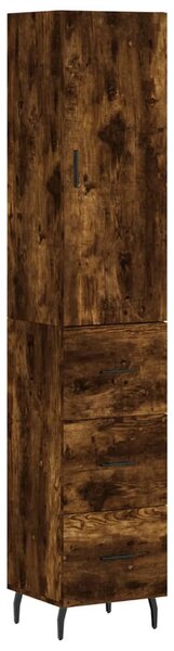 Skříň highboard kouřový dub 34,5 x 34 x 180 cm kompozitní dřevo 3198870