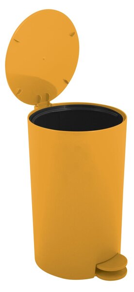 MSV pedálový odpadkový koš OSAKI, šafránově žlutý, plast, 3 L
