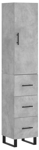 Skříň highboard betonově šedá 34,5x34x180 cm kompozitní dřevo 3198877