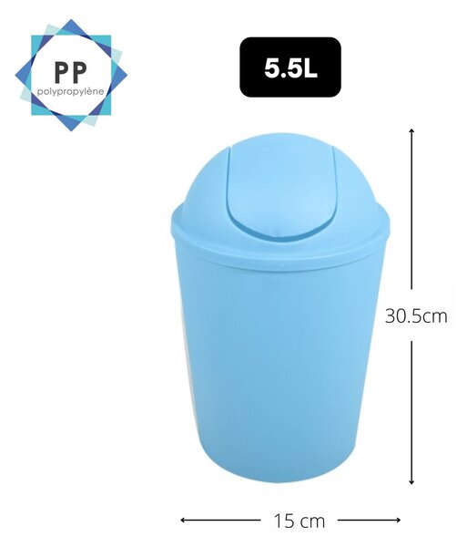 MSV výklopný koš AKO, nebesky modrý, plast, 5,5 L
