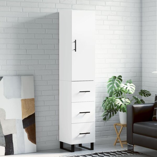 Skříň highboard bílá 34,5 x 34 x 180 cm kompozitní dřevo 3198873
