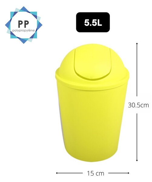 MSV výklopný koš AKO, pistáciově zelený, plast, 5,5 L