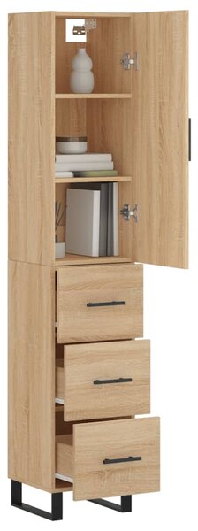 Skříň highboard dub sonoma 34,5 x 34 x 180 cm kompozitní dřevo 3198876