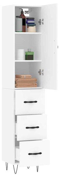 Skříň highboard bílá 34,5 x 34 x 180 cm kompozitní dřevo 3198881