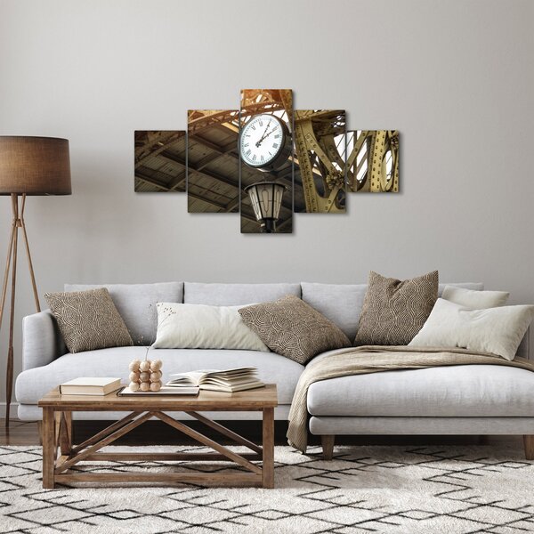 Obraz - Nádražní hodiny (125x70 cm)