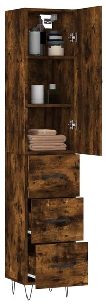Skříň highboard kouřový dub 34,5 x 34 x 180 cm kompozitní dřevo 3198886