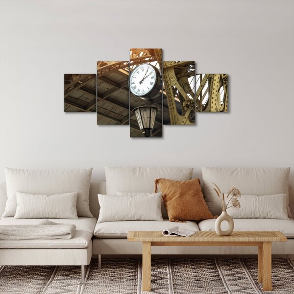 Obraz - Nádražní hodiny (125x70 cm)