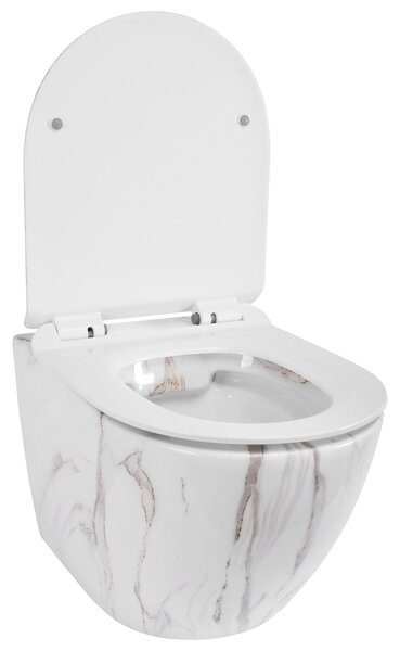 Závěsná WC mísa REA CARLOS Slim Rimless Aiax