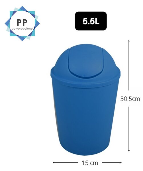 MSV výklopný koš AKO, tmavě modrý, plast, 5,5 L