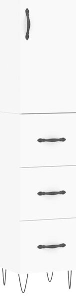Skříň highboard bílá 34,5 x 34 x 180 cm kompozitní dřevo 3198881