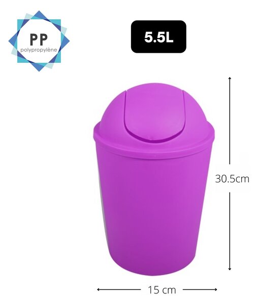 MSV výklopný koš AKO, fialový, plast, 5,5 L