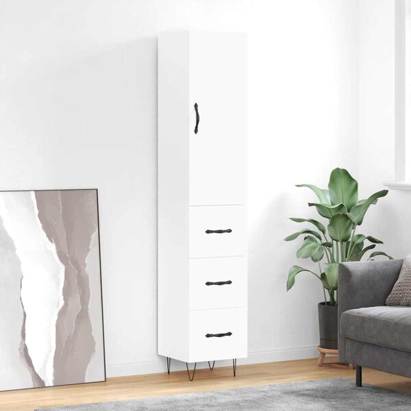 Skříň highboard bílá 34,5 x 34 x 180 cm kompozitní dřevo 3198881