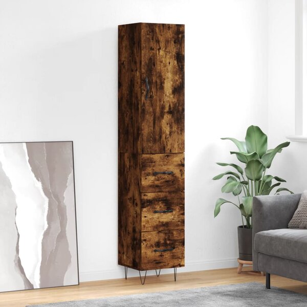Skříň highboard kouřový dub 34,5 x 34 x 180 cm kompozitní dřevo 3198886