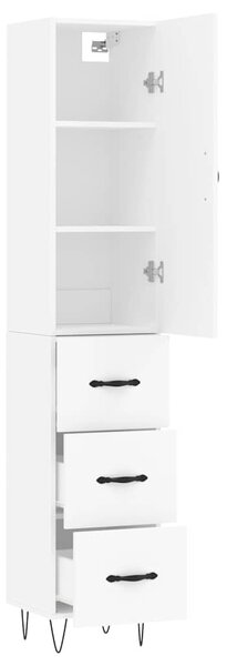 Skříň highboard bílá 34,5 x 34 x 180 cm kompozitní dřevo 3198881