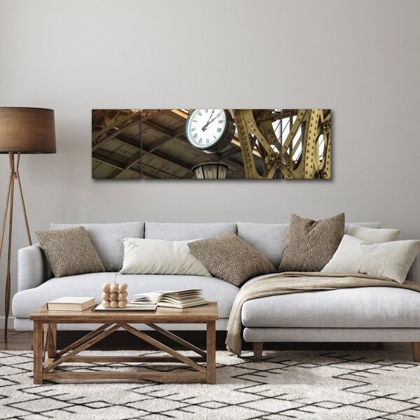 Obraz - Nádražní hodiny (170x50 cm)
