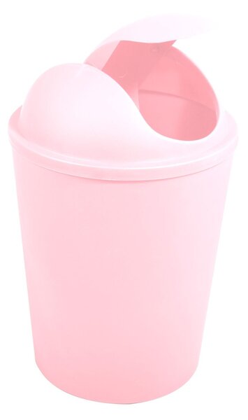 MSV výklopný koš AKO, pastelově růžový, plast, 5,5 L
