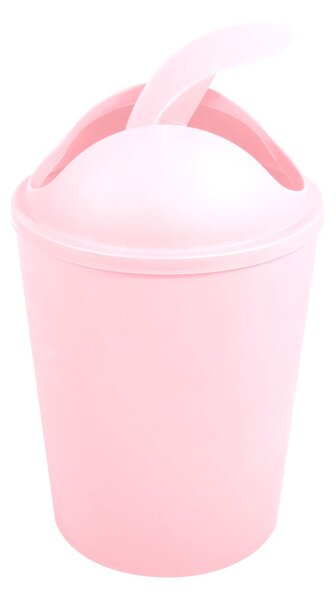 MSV výklopný koš AKO, pastelově růžový, plast, 5,5 L