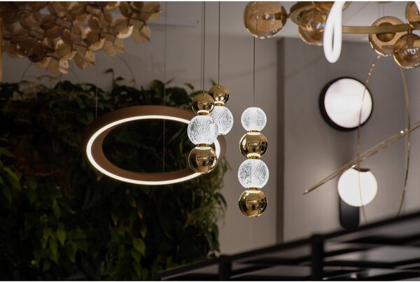 Lodes Závěsné LED svítidlo TIDAL, 33W, ø 60 cm, CRI90 Barva: Bílá + bílá montura, Teplota světla: 2700K - teplá bílá, Stmívání, řízení: TRIAC (lze použít i bez stmívání)