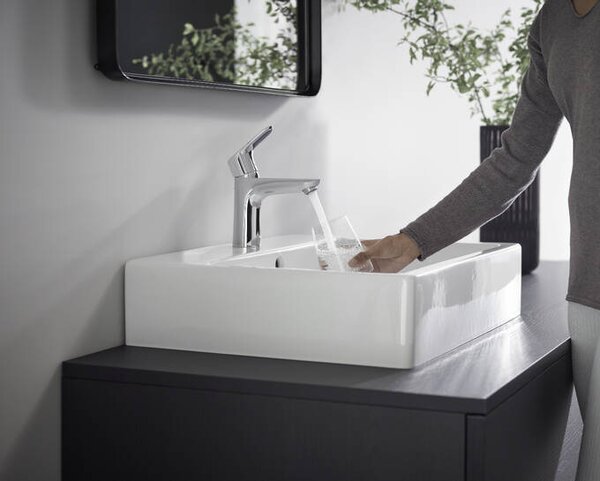 Hansgrohe Focus Páková umyvadlová baterie 100 s odtokovou soupravou s táhlem, chrom 31607000