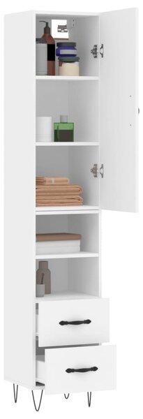 Skříň highboard bílá 34,5 x 34 x 180 cm kompozitní dřevo 3198945