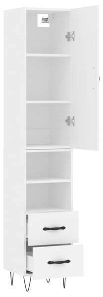 Skříň highboard bílá 34,5 x 34 x 180 cm kompozitní dřevo 3198945