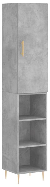 Skříň highboard betonově šedá 34,5x34x180 cm kompozitní dřevo 3198973