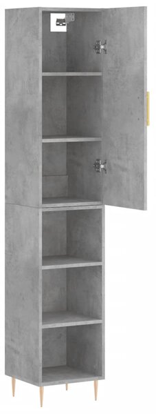 Skříň highboard betonově šedá 34,5x34x180 cm kompozitní dřevo 3198973
