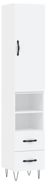 Skříň highboard bílá 34,5 x 34 x 180 cm kompozitní dřevo 3198945