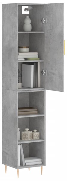 Skříň highboard betonově šedá 34,5x34x180 cm kompozitní dřevo 3198973