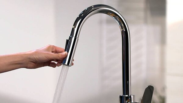 Hansgrohe Focus M41 kuchyňská páková baterie 240, vytahovatelná sprška, 2jet, chrom 31815000