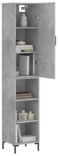 Skříň highboard betonově šedá 34,5x34x180 cm kompozitní dřevo 3198981