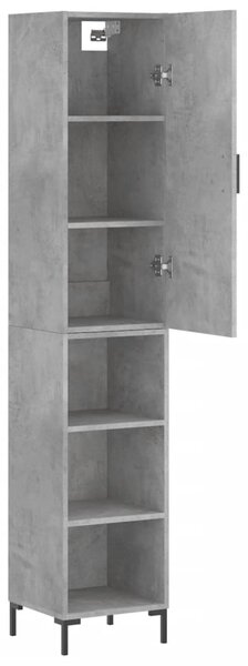 Skříň highboard betonově šedá 34,5x34x180 cm kompozitní dřevo 3198981