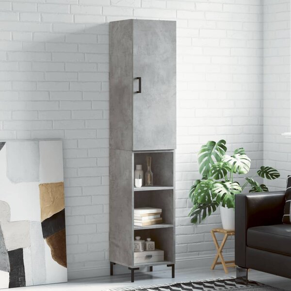 Skříň highboard betonově šedá 34,5x34x180 cm kompozitní dřevo 3198981
