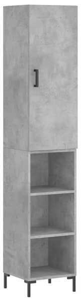 Skříň highboard betonově šedá 34,5x34x180 cm kompozitní dřevo 3198981