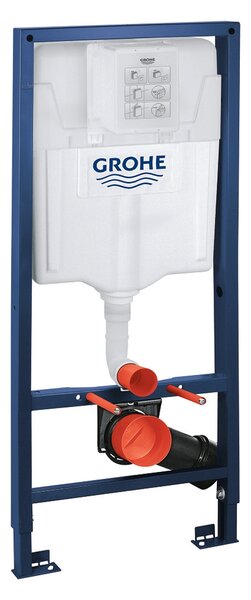 GROHE Rapid SL set 3v1 - Modul pro závěsné WC s tlačítkem a úchyty, stavební výška 1130 mm, chrom 38528/SET + 3855800M