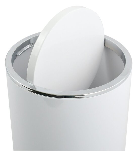 MSV výklopný odpadkový koš KAMAKA, bílý, plast, 6 L