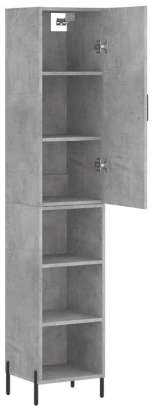 Skříň highboard betonově šedá 34,5x34x180 cm kompozitní dřevo 3198989