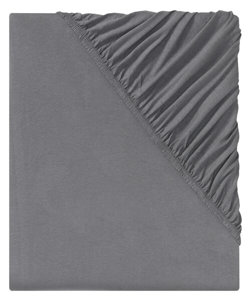 Livarno home Žerzejové napínací prostěradlo, 140-160 x 200 cm (šedá) (100383785002)