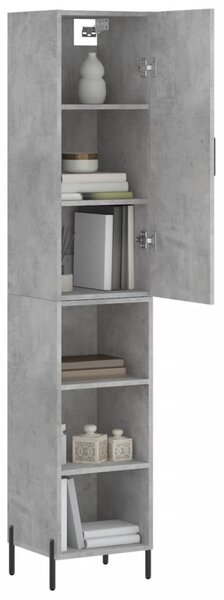 Skříň highboard betonově šedá 34,5x34x180 cm kompozitní dřevo 3198989