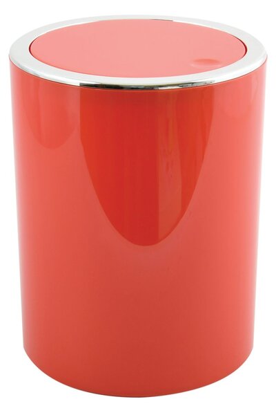 MSV výklopný odpadkový koš KAMAKA, červený, plast, 6 L