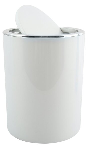MSV výklopný odpadkový koš KAMAKA, bílý, plast, 6 L