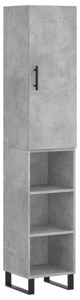 Skříň highboard betonově šedá 34,5x34x180 cm kompozitní dřevo 3199005